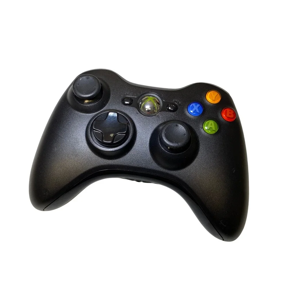 Microsoft Xbox 360 Wireless Controller Black Model 1403 Powers On w/Battery Pack
